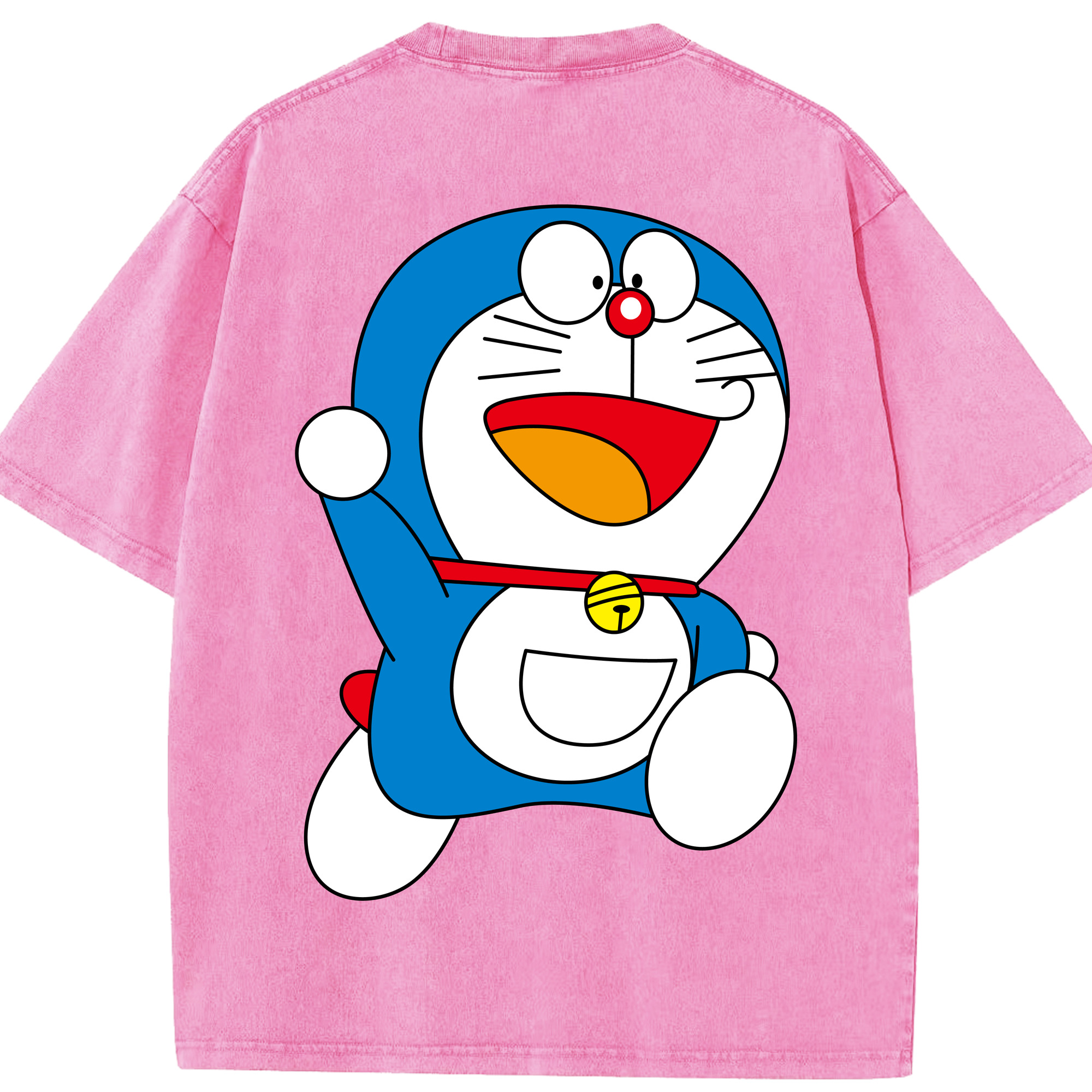 （画像用） ドラえもん Doraemon 綿100% ヴィンテージ風 半袖Tシャツ（背面プリント）